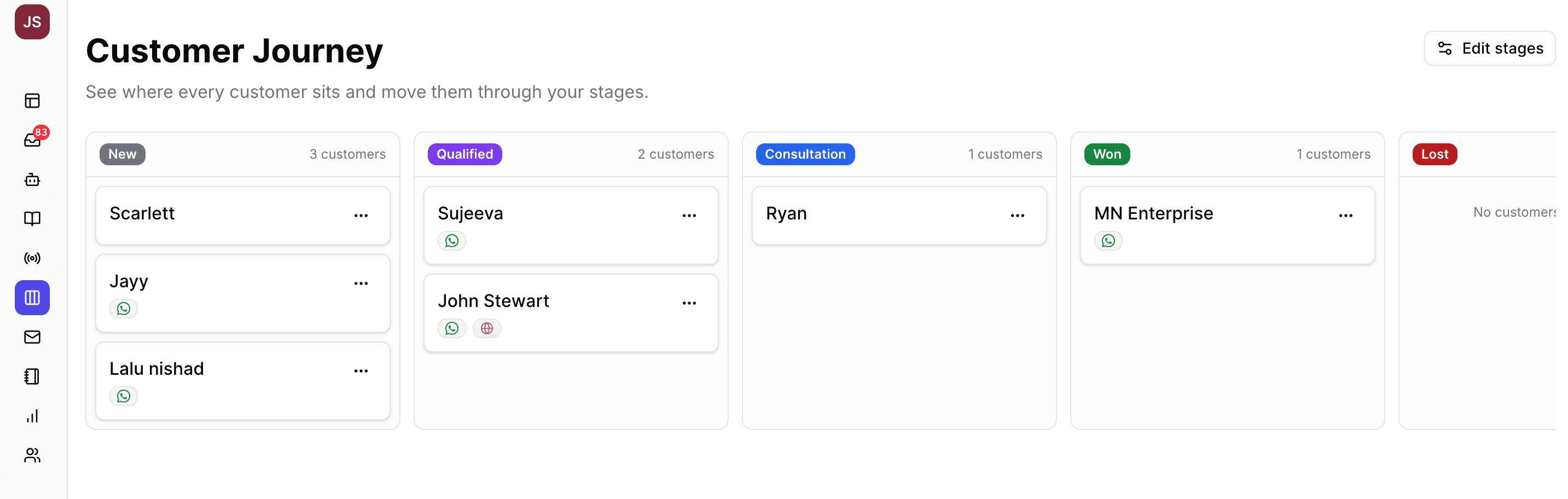 CXWizard customer journey pipeline