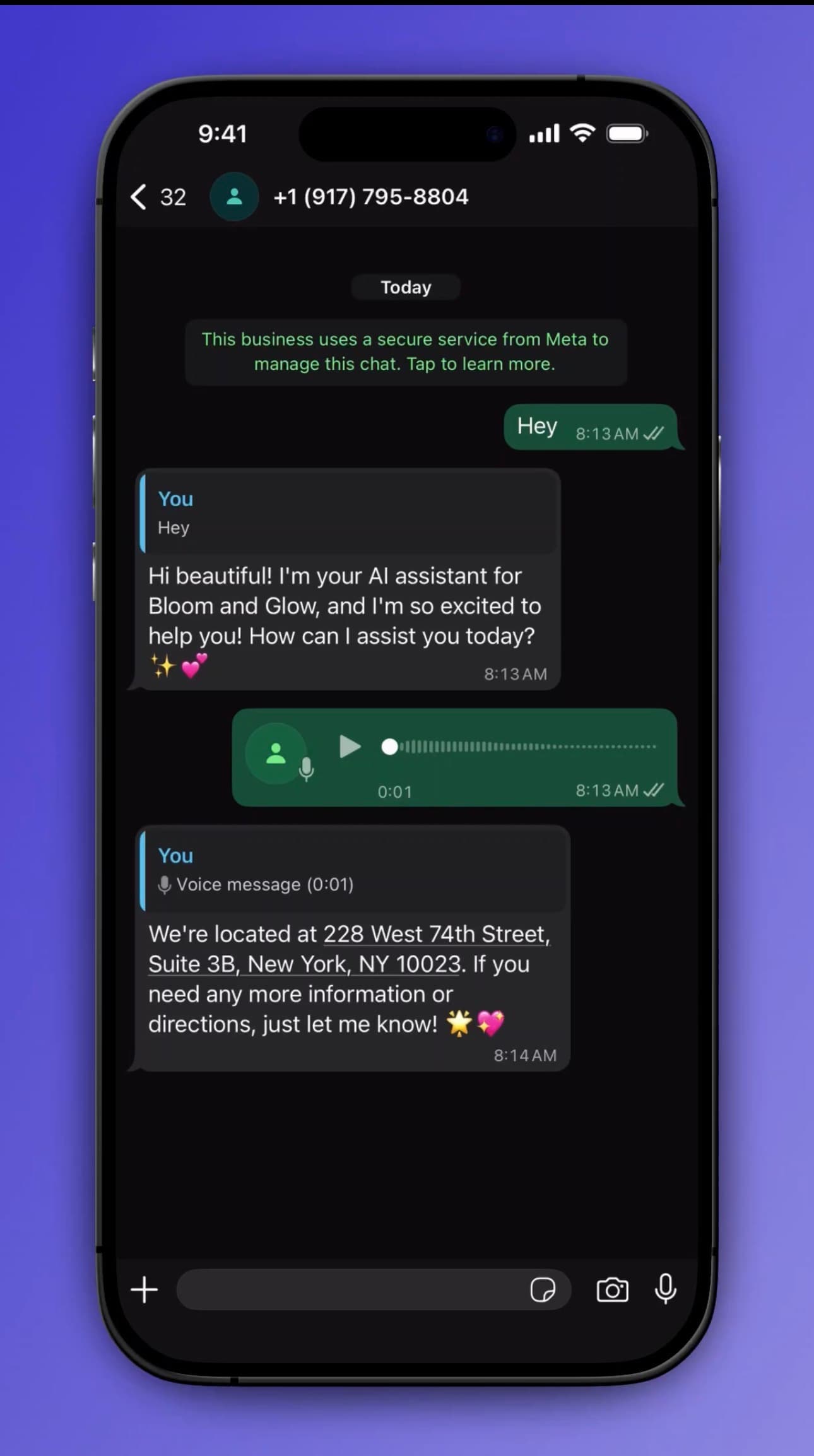 Natural conversation example