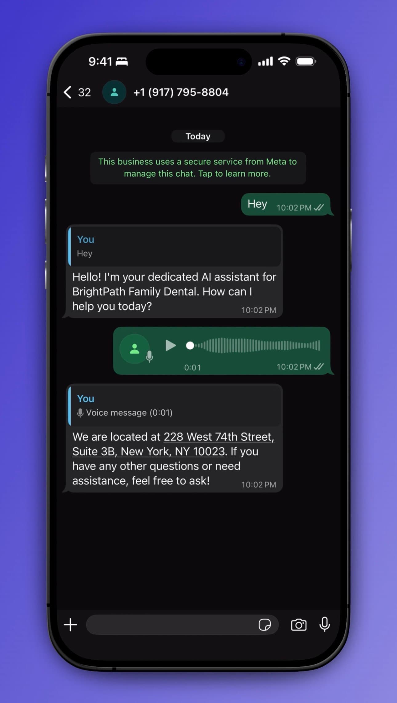 Natural conversation example
