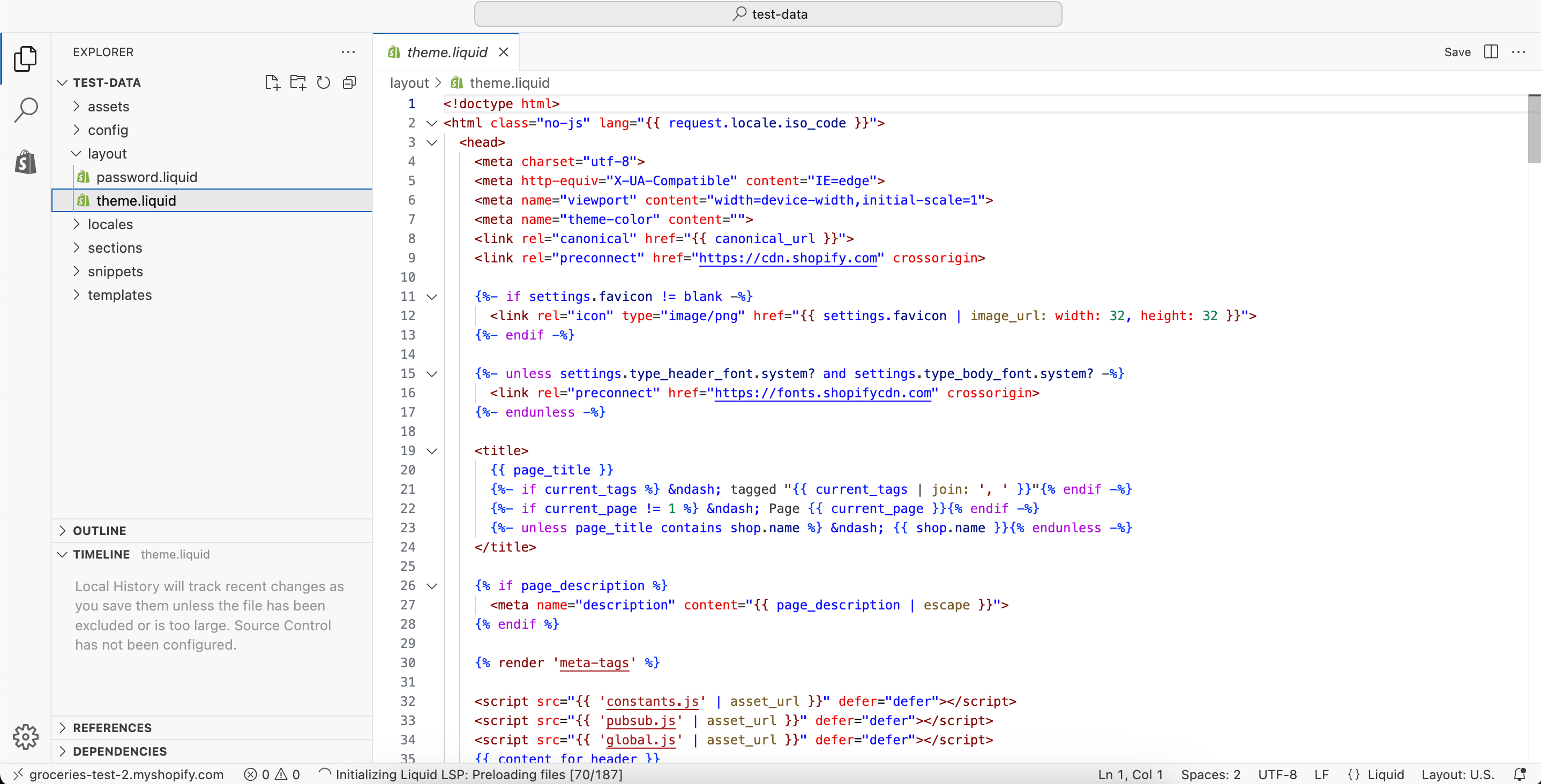Selecionar theme.liquid
